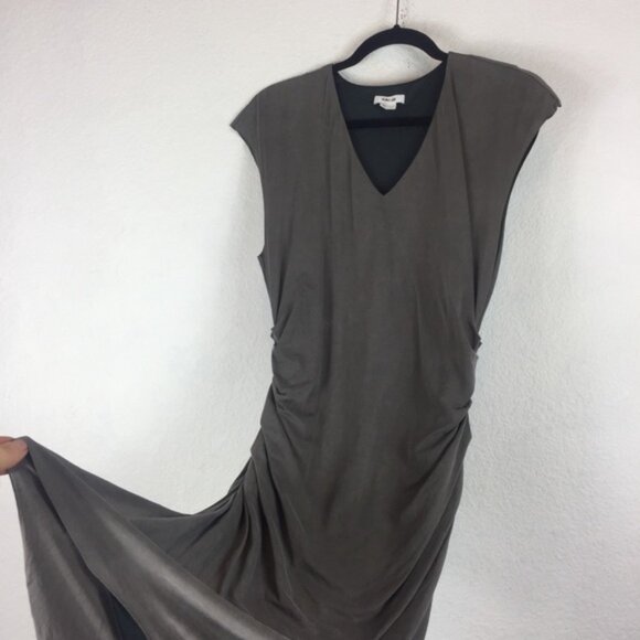 Helmut Lang Torrent Silver Grey Ruched Mini Dress - Picture 11 of 15
